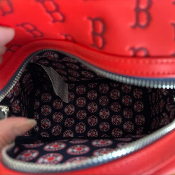 MLB Boston Red Sox Logo Mini Backpack by Loungefly - Picture 10 of 12